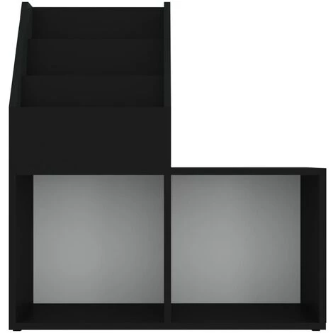 INLIFE Porte-revue Pour Enfants Noir 71x30x78,5 Cm Aggloméré 7 INLIFE Porte-revue Pour Enfants Noir 71x30x78,5 Cm Aggloméré – Image 5