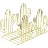 BARES Serre-Livre Metal, 1 Paires Serre-Livres Enfants, Cactus Serre-Livres Design, Pour Bureaux ,Décoratifs , Étagères,Écoles Et Librairie (Doré) -Petit rangement Soldes Magasin 58282509 1