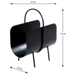 Porte Revues En Métal Laqué Noir - Longueur 37 X Hauteur 47 X Profondeur 22 Cm -PEGANE- 9 Porte Revues En Métal Laqué Noir - Longueur 37 X Hauteur 47 X Profondeur 22 Cm -PEGANE- -Petit rangement Soldes Magasin 58341032 4