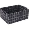 DéCOSHOP26 Panier De Stockage Panier Décoration Rangement Accessoires Salle De Bain Maquillage 14x31x23 Cm Gris Foncé - Or -Petit rangement Soldes Magasin 58493142 1