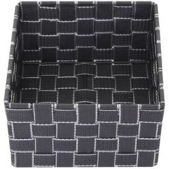 DéCOSHOP26 Panier De Stockage Panier Décoration Rangement Accessoires Salle De Bain Maquillage 12x19x19cm Gris Foncé - Or -Petit rangement Soldes Magasin 58493143 4