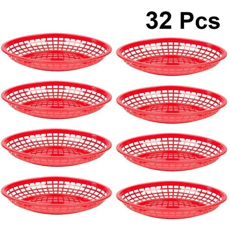 Ensoleillé 32pcs Paniers De Restauration Rapide Paniers De Rangement Parfaits Pour Les Frites, Les Hamburgers, Les Sandwichs 4 Ensoleillé 32pcs Paniers De Restauration Rapide Paniers De Rangement Parfaits Pour Les Frites, Les Hamburgers, Les Sandwichs – Image 2
