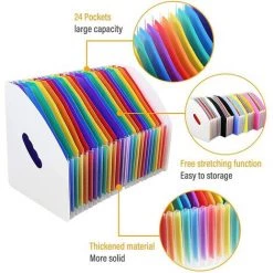 ENLENK Organisateur De Fichiers,Dossier De Fichiers En Expansion,A4 Classeur De Documents Portable,Gestionnaire De Fichiers Etendu,Classement Des Dossiers,Organisateur De Bureau,pour Maison Bureau L'école -Petit rangement Soldes Magasin 58843969 4