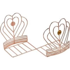 ENLENK Serre-livres En Métal, 1 Paire De Serre-livres Pour Enfants, Serre-livres Design Couronne Pour Bureau, Décoration, Bibliothèque, école Et Librairie (or Rose) -Petit rangement Soldes Magasin 59039355 2
