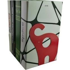 BARES Serre-livres En Métal Pour Enfants Motif éléphant Antidérapant Décoration Red -Petit rangement Soldes Magasin 59109204 3