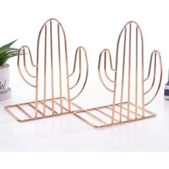 BARES 2 Pcs Serre-Livres En Métal, Presse-Livres En Forme De Cactus Décoratif Titulaire Pour Rangement Livres Magazines De Bureau Maison Bibliothèque École -Petit rangement Soldes Magasin 59109235 5