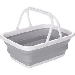 DKSFJKL 1 Pièce Pliable Vaisselle Bol, Panier à Linge Pliable En Plastique, Panier De Pique Nique Extérieur Portable, Pour Laver La Vaisselle, Le Camping, La Randonnée Et La Maison Lavabo