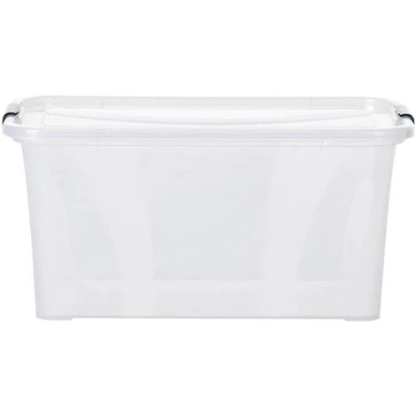 INLIFE Boîtes De Rangement Avec Couvercles 2 Pcs Transparent 14 L 5 INLIFE Boîtes De Rangement Avec Couvercles 2 Pcs Transparent 14 L – Image 3