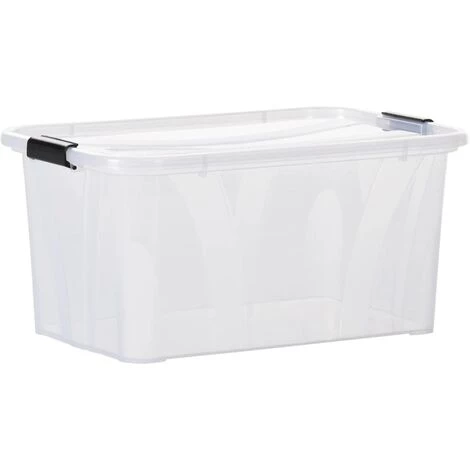 INLIFE Boîtes De Rangement Avec Couvercles 2 Pcs Transparent 14 L 6 INLIFE Boîtes De Rangement Avec Couvercles 2 Pcs Transparent 14 L – Image 4