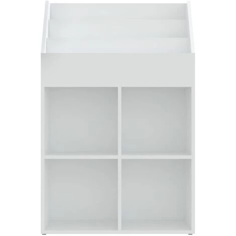 INLIFE Porte-revue Pour Enfants Blanc 71x30x114 Cm Aggloméré - Blanc 7 INLIFE Porte-revue Pour Enfants Blanc 71x30x114 Cm Aggloméré - Blanc â Image 5