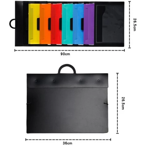 ROSIER Trieur Mural Porte Revue A4 Présentoir Mural Composé De 6 Positions Pliable En Plastique 26.5*90*0.8cm——VEBTles 4 ROSIER Trieur Mural Porte Revue A4 Présentoir Mural Composé De 6 Positions Pliable En Plastique 26.5*90*0.8cm——VEBTles – Image 2