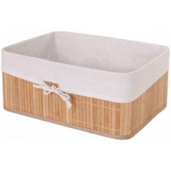 DéCOSHOP26 Lot De 3 Paniers De Rangement Salle De Bain En Bamboo Couleurs Naturelles - Noir -Petit rangement Soldes Magasin 59282378 4