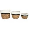 Paris Prix - Lot De 3 Paniers De Rangement "mirage" 26cm Naturel -Petit rangement Soldes Magasin 59287608 1