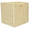 Paris Prix - Boîte De Rangement Pliable "tressée" 30x30cm Naturel -Petit rangement Soldes Magasin 59288974 1