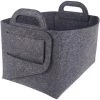 LIFCAUSAL Panier De Rangement En Feutre Boîte De Rangement Pliable En Feutre De Bureau Panier De Rangement Ouvert Panier à Linge Avec Poignées Boîte De Rangement Cosmétique Pour Casse-croûte, S -Petit rangement Soldes Magasin 59306281 1