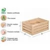 Lot De 3 Caisses De Lattes En Pin Massif Astigarraga. -Petit rangement Soldes Magasin 59417383 1