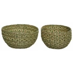 KITCHEN GOODS *unités Ultimes*set De 2 Paniers Naturels ø20x10cm, ø16x10cm
