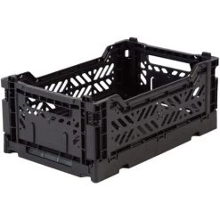 CATHERINE Boîte Pliante, Boîte Pliante Stable En Plastique, Empilable, Mini (27x17x11cm), Noir 9 CATHERINE Boîte Pliante, Boîte Pliante Stable En Plastique, Empilable, Mini (27x17x11cm), Noir -Petit rangement Soldes Magasin 59485789 3