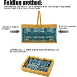 CATHERINE Caisse Rangement Pliante, Paniers D'épicerie En Plastique Pliables Caisses Empilables Conteneurs De Stockage Bacs Organisateur Avec Poignées Pour Camp Voyage Achats, 29.8x19.8x16.3 Cm 9 CATHERINE Caisse Rangement Pliante, Paniers D'épicerie En Plastique Pliables Caisses Empilables Conteneurs De Stockage Bacs Organisateur Avec Poignées Pour Camp Voyage Achats, 29.8x19.8x16.3 Cm -Petit rangement Soldes Magasin 59486691 3