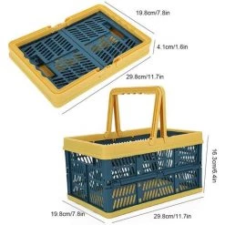 CATHERINE Caisse Rangement Pliante, Paniers D'épicerie En Plastique Pliables Caisses Empilables Conteneurs De Stockage Bacs Organisateur Avec Poignées Pour Camp Voyage Achats, 29.8x19.8x16.3 Cm 10 CATHERINE Caisse Rangement Pliante, Paniers D'épicerie En Plastique Pliables Caisses Empilables Conteneurs De Stockage Bacs Organisateur Avec Poignées Pour Camp Voyage Achats, 29.8x19.8x16.3 Cm -Petit rangement Soldes Magasin 59486691 4