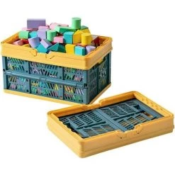 CATHERINE Caisse Rangement Pliante, Paniers D'épicerie En Plastique Pliables Caisses Empilables Conteneurs De Stockage Bacs Organisateur Avec Poignées Pour Camp Voyage Achats, 29.8x19.8x16.3 Cm 11 CATHERINE Caisse Rangement Pliante, Paniers D'épicerie En Plastique Pliables Caisses Empilables Conteneurs De Stockage Bacs Organisateur Avec Poignées Pour Camp Voyage Achats, 29.8x19.8x16.3 Cm -Petit rangement Soldes Magasin 59486691 5