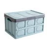 CATHERINE Caisse Pliable Avec Couvercle - 52 Litres Boîte De Rangement En Plastique Multifonctionnel - Boîte De Panier Empilable De Stockage Pour Le Camp, Voyage, Maison - Couleur: Ciel Bleu -Petit rangement Soldes Magasin 59489513 1