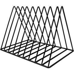 TINOR Porte Magazine Metal, 9 Fentes Porte Revue Or, Bibliothèque Triangle, Étagère Rangement à Livres, Porte-Journaux, Support Magazine Design Pour Bureau, Salon, Maison, 26cm