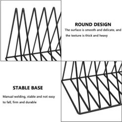 TINOR Porte Magazine Metal, 9 Fentes Porte Revue Or, Bibliothèque Triangle, Étagère Rangement à Livres, Porte-Journaux, Support Magazine Design Pour Bureau, Salon, Maison, 26cm -Petit rangement Soldes Magasin 59683869 3