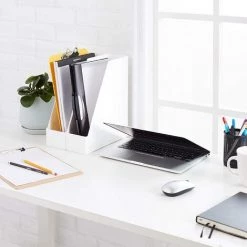 TINOR Organiseur En Plastique Range-revues Blanc -Petit rangement Soldes Magasin 59683927 3