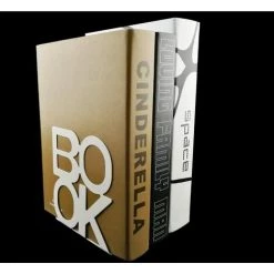 TINOR Serre-livres Antidérapants En Forme De Livre Pour La Maison, Le Bureau, La Cuisine (blanc) -Petit rangement Soldes Magasin 59684198 5