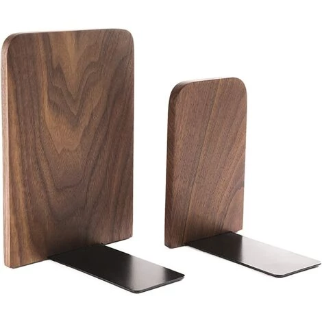 TINOR Serre Livre, Cale Livre, Support De Serre-Livres En Noyer Noir Pour étagères, Support De Rangement Pour Organisateur De Serre-Livres Antidérapant 17x13 Cm Pour La Maison, Le Bureau 3 TINOR Serre Livre, Cale Livre, Support De Serre-Livres En Noyer Noir Pour étagères, Support De Rangement Pour Organisateur De Serre-Livres Antidérapant 17x13 Cm Pour La Maison, Le Bureau