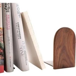 TINOR Serre Livre, Cale Livre, Support De Serre-Livres En Noyer Noir Pour étagères, Support De Rangement Pour Organisateur De Serre-Livres Antidérapant 17x13 Cm Pour La Maison, Le Bureau 9 TINOR Serre Livre, Cale Livre, Support De Serre-Livres En Noyer Noir Pour étagères, Support De Rangement Pour Organisateur De Serre-Livres Antidérapant 17x13 Cm Pour La Maison, Le Bureau -Petit rangement Soldes Magasin 59684283 3