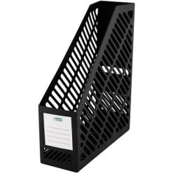 TINOR Porte-revues | Porte Revue Bureau | Classeurs à Revues | Rangement Papier Vertical | Pour Le Rangement Ordonné De Documents, Cahiers Et Dossiers Jusqu'au Format A4 - C4 Largeur: 90 Mm Noir