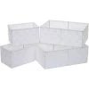 DéCOSHOP26 Set De 4 Paniers De Rangement Salle De Bain Blanc - Blante -Petit rangement Soldes Magasin 59813386 1