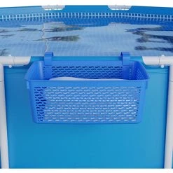 PERLE RARE Panier De Rangement, Accessoires Piscine, Cadre Métal Piscine, Porte Gobelet Piscine, Bleu, 40x28x15 Cm 11 PERLE RARE Panier De Rangement, Accessoires Piscine, Cadre Métal Piscine, Porte Gobelet Piscine, Bleu, 40x28x15 Cm -Petit rangement Soldes Magasin 59967008 5
