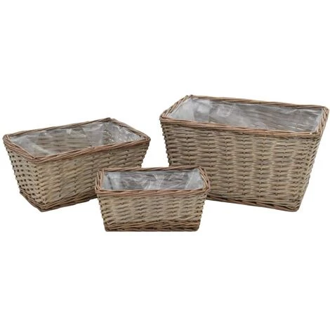 NOVA Des Lits De Jardin Surélevés Fixent 3 Pcs En Osier Et En Revêtement De Pelage 2 NOVA Des Lits De Jardin Surélevés Fixent 3 Pcs En Osier Et En Revêtement De Pelage