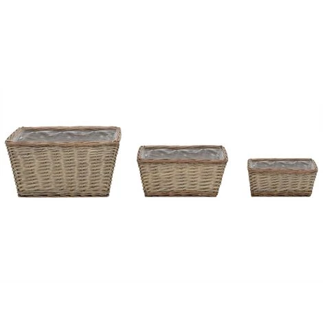 NOVA Des Lits De Jardin Surélevés Fixent 3 Pcs En Osier Et En Revêtement De Pelage 5 NOVA Des Lits De Jardin Surélevés Fixent 3 Pcs En Osier Et En Revêtement De Pelage – Image 4