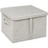 Five - Boîte De Rangement Avec Couvercle 35 X 31 X 25 Cm - Beige 1 Five - Boîte De Rangement Avec Couvercle 35 X 31 X 25 Cm - Beige -Petit rangement Soldes Magasin 59990805 1