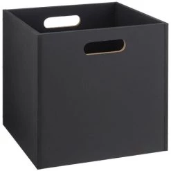 Five - Boîte De Rangement En Bois Gris Anthracite 31 X 31 Cm - Gris Foncé
