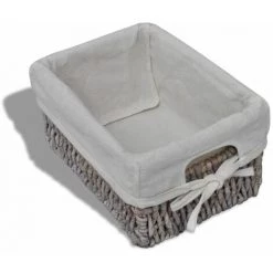 NOVA Structure De Stockage En Bois Avec Des Paniers Tissés Bruns De Taille Taille : 25x28x90 Cm -Petit rangement Soldes Magasin 59995426 3