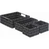FIVE SIMPLY SMART 4 Paniers Tressés Pour Salle De Bain - Longueur 28 Largeur 28 Hauteur 10cm - Gris Foncé -Petit rangement Soldes Magasin 60079140 1