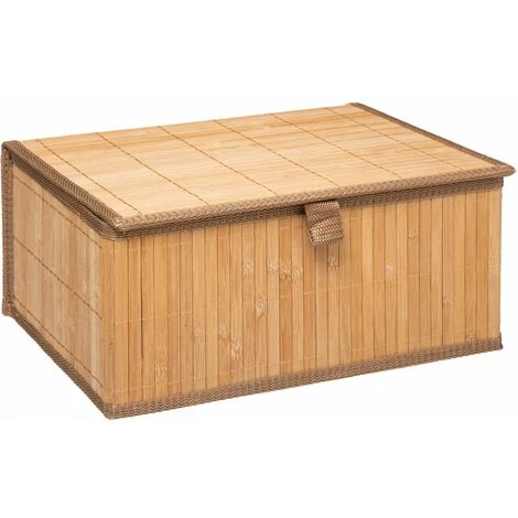 FIVE SIMPLY SMART Trio De Boites Rectangulaire En Bambou - Longueur 32,8 Largeur 25,5 Hauteur 16cm - Beige 4 FIVE SIMPLY SMART Trio De Boites Rectangulaire En Bambou - Longueur 32,8 Largeur 25,5 Hauteur 16cm - Beige – Image 2