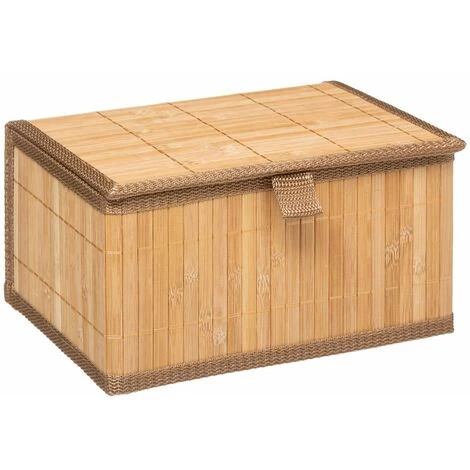 FIVE SIMPLY SMART Trio De Boites Rectangulaire En Bambou - Longueur 32,8 Largeur 25,5 Hauteur 16cm - Beige 6 FIVE SIMPLY SMART Trio De Boites Rectangulaire En Bambou - Longueur 32,8 Largeur 25,5 Hauteur 16cm - Beige – Image 4