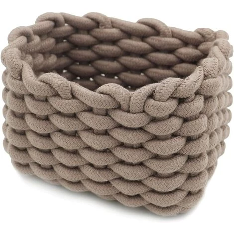 FVBJD Panier De Rangement En Corde De Coton Organisateurs De Paniers De Rangement Rectangulaires Naturels DéCoratifs Pour Chambre De BéBé, Chambre à Coucher, Salon Kaki Small 3 FVBJD Panier De Rangement En Corde De Coton Organisateurs De Paniers De Rangement Rectangulaires Naturels DéCoratifs Pour Chambre De BéBé, Chambre à Coucher, Salon Kaki Small
