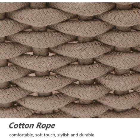 FVBJD Panier De Rangement En Corde De Coton Organisateurs De Paniers De Rangement Rectangulaires Naturels DéCoratifs Pour Chambre De BéBé, Chambre à Coucher, Salon Kaki Small 7 FVBJD Panier De Rangement En Corde De Coton Organisateurs De Paniers De Rangement Rectangulaires Naturels DéCoratifs Pour Chambre De BéBé, Chambre à Coucher, Salon Kaki Small – Image 5