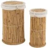 LES TENDANCES Panier De Rangement Rond Bambou Naturel Guapa - Lot De 2 -Petit rangement Soldes Magasin 60191168 1
