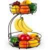 READCLY Corbeille à Fruits à 2 Niveaux Avec Porte-bananes, Corbeille à Fruits à Plusieurs Niveaux En Métal Pour Collations De Fruits Et Légumes Et Articles Ménagers (noir) 1 READCLY Corbeille à Fruits à 2 Niveaux Avec Porte-bananes, Corbeille à Fruits à Plusieurs Niveaux En Métal Pour Collations De Fruits Et Légumes Et Articles Ménagers (noir) -Petit rangement Soldes Magasin 60215930 1