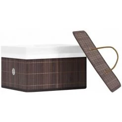 INLIFE Boîtes De Rangement En Bambou 4 Pcs Marron 10 INLIFE Boîtes De Rangement En Bambou 4 Pcs Marron -Petit rangement Soldes Magasin 60303492 4