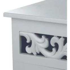 IKayaa Moderne Rectangle Coffre De Rangement Grand Jouet Couverture Banc De Rangement Pouf - Gris -Petit rangement Soldes Magasin 60364823 3