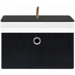 Topdeal Boîtes De Rangement En Bambou 4 Pcs Noir FF320769_FR -Petit rangement Soldes Magasin 60371461 5